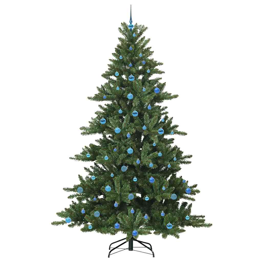 vidaXL Künstlicher klappbarer Weihnachtsbaum Grün 240 cm PVC und Stahl