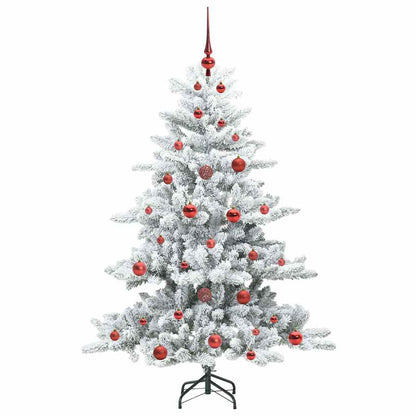 vidaXL Künstlicher klappbarer Weihnachtsbaum Weiß 150 cm PVC und Stahl