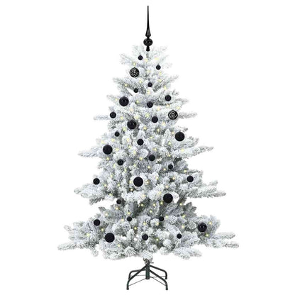 vidaXL Künstlicher klappbarer Weihnachtsbaum Weiß 150 cm PVC und Stahl