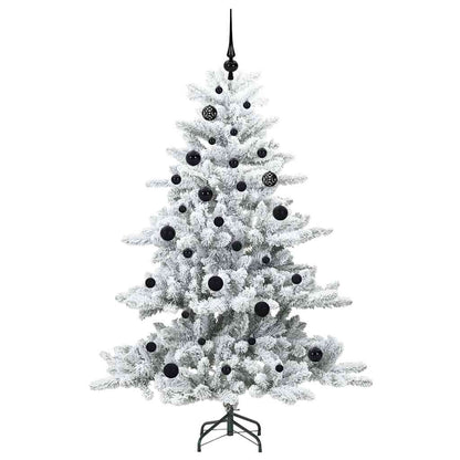 vidaXL Künstlicher klappbarer Weihnachtsbaum Weiß 150 cm PVC und Stahl