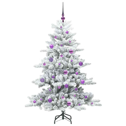 vidaXL Künstlicher klappbarer Weihnachtsbaum Weiß 150 cm PVC und Stahl