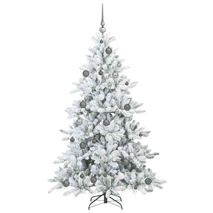 vidaXL Künstlicher klappbarer Weihnachtsbaum Weiß 180 cm PVC und Stahl