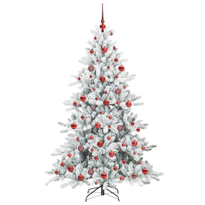 vidaXL Künstlicher klappbarer Weihnachtsbaum Weiß 180 cm PVC und Stahl