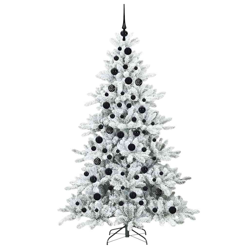 vidaXL Künstlicher klappbarer Weihnachtsbaum Weiß 180 cm PVC und Stahl