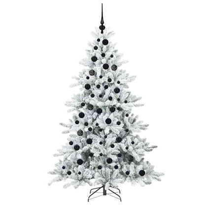 vidaXL Künstlicher klappbarer Weihnachtsbaum Weiß 180 cm PVC und Stahl