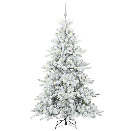 vidaXL Künstlicher klappbarer Weihnachtsbaum Weiß 180 cm PVC und Stahl