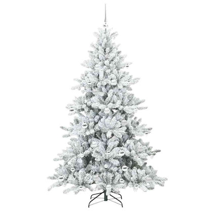 vidaXL Künstlicher klappbarer Weihnachtsbaum Weiß 180 cm PVC und Stahl