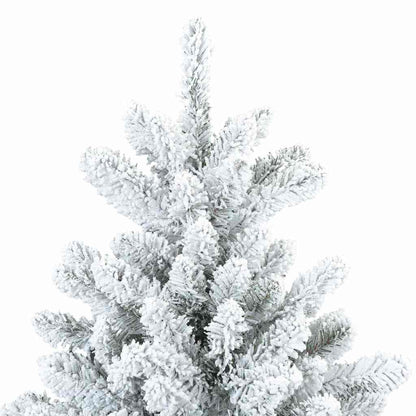 vidaXL Künstlicher klappbarer Weihnachtsbaum Weiß 180 cm PVC und Stahl
