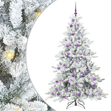 vidaXL Künstlicher klappbarer Weihnachtsbaum Weiß 180 cm PVC und Stahl