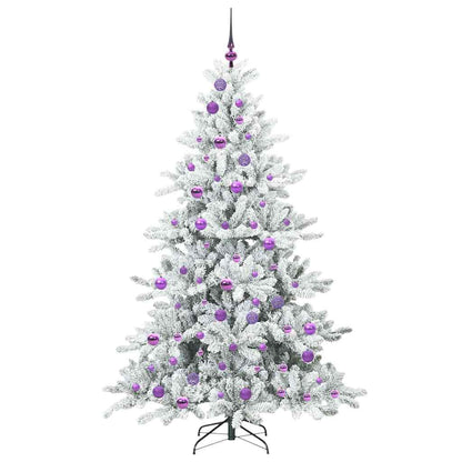 vidaXL Künstlicher klappbarer Weihnachtsbaum Weiß 180 cm PVC und Stahl