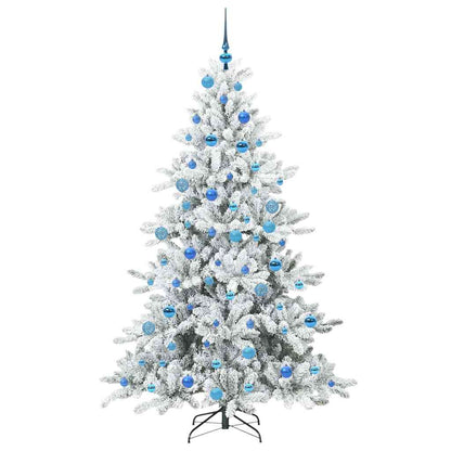vidaXL Künstlicher klappbarer Weihnachtsbaum Weiß 180 cm PVC und Stahl