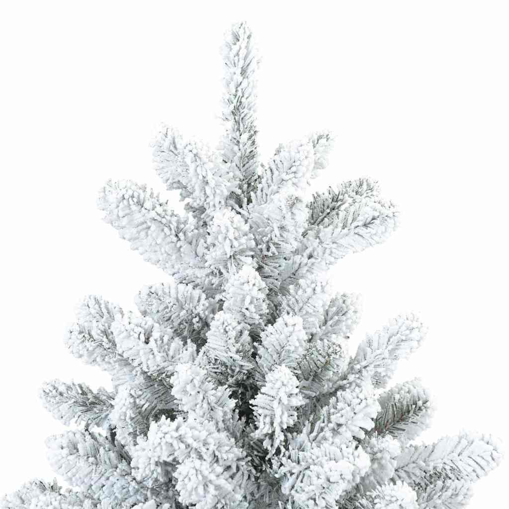vidaXL Künstlicher klappbarer Weihnachtsbaum Weiß 210 cm PVC und Stahl