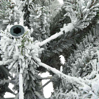 vidaXL Künstlicher klappbarer Weihnachtsbaum Weiß 210 cm PVC und Stahl