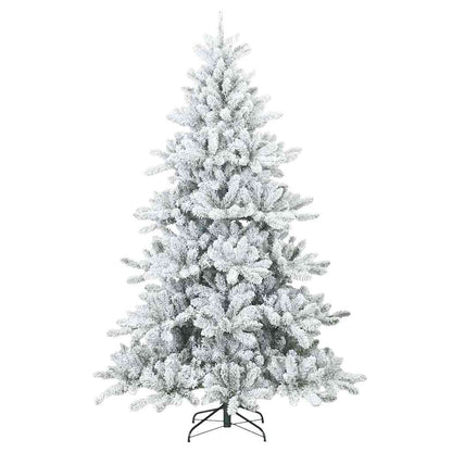 vidaXL Künstlicher klappbarer Weihnachtsbaum Weiß 210 cm PVC und Stahl