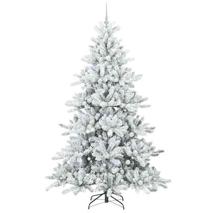 vidaXL Künstlicher klappbarer Weihnachtsbaum Weiß 240 cm PVC und Stahl