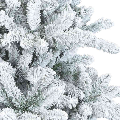 vidaXL Künstlicher klappbarer Weihnachtsbaum Weiß 240 cm PVC und Stahl