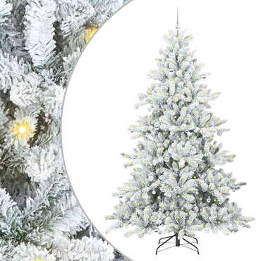 vidaXL Künstlicher klappbarer Weihnachtsbaum Weiß 240 cm PVC und Stahl