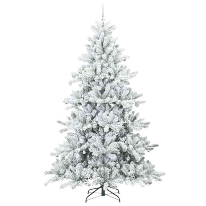 vidaXL Künstlicher klappbarer Weihnachtsbaum Weiß 240 cm PVC und Stahl