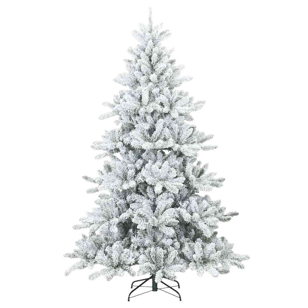 vidaXL Künstlicher klappbarer Weihnachtsbaum Weiß 240 cm PVC und Stahl