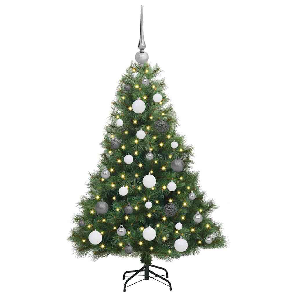 vidaXL Künstlicher Weihnachtsbaum mit 150 LEDs Grün 120 cm PE und PVC