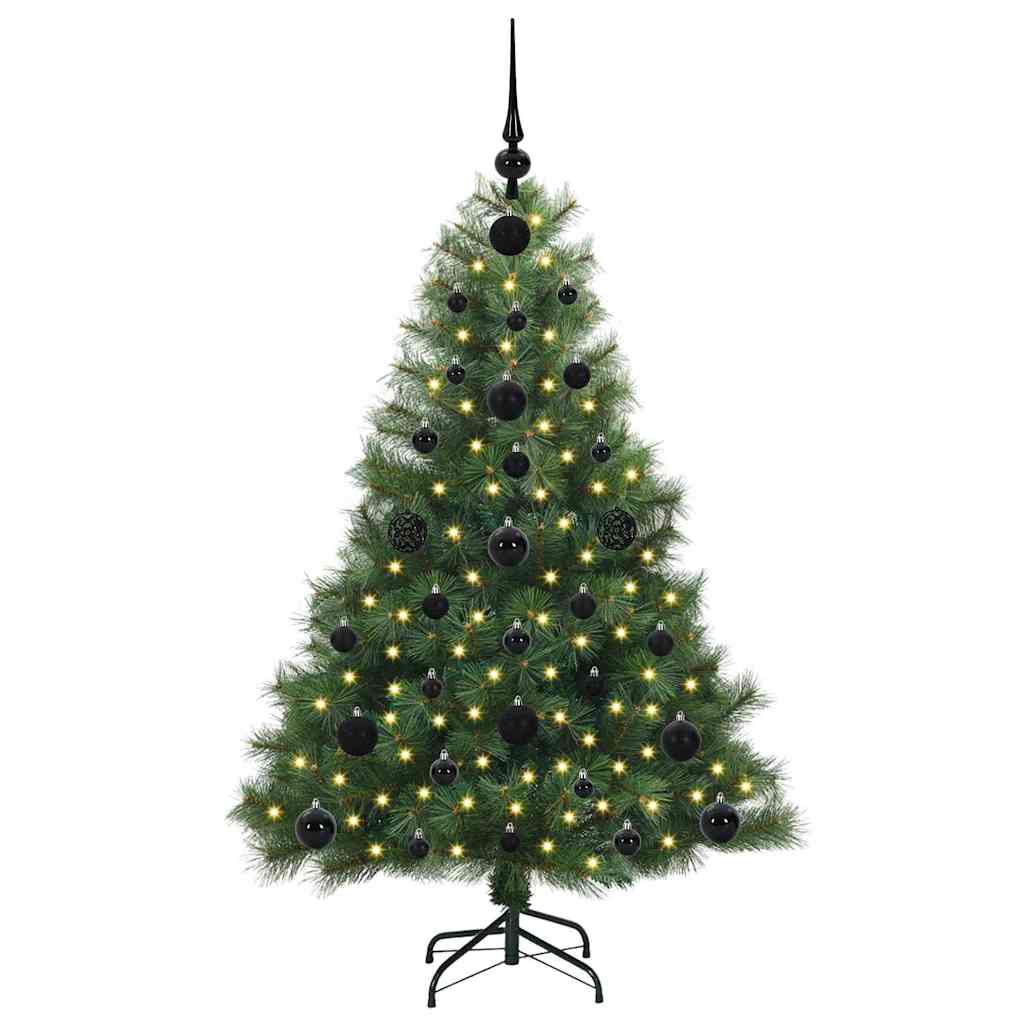 vidaXL Künstlicher Weihnachtsbaum mit 150 LEDs Grün 120 cm PE und PVC