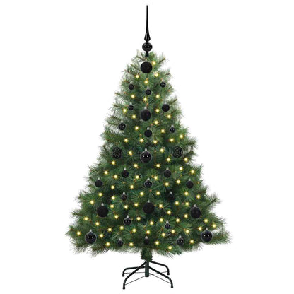 vidaXL Künstlicher Weihnachtsbaum mit 150 LEDs Grün 120 cm PE und PVC