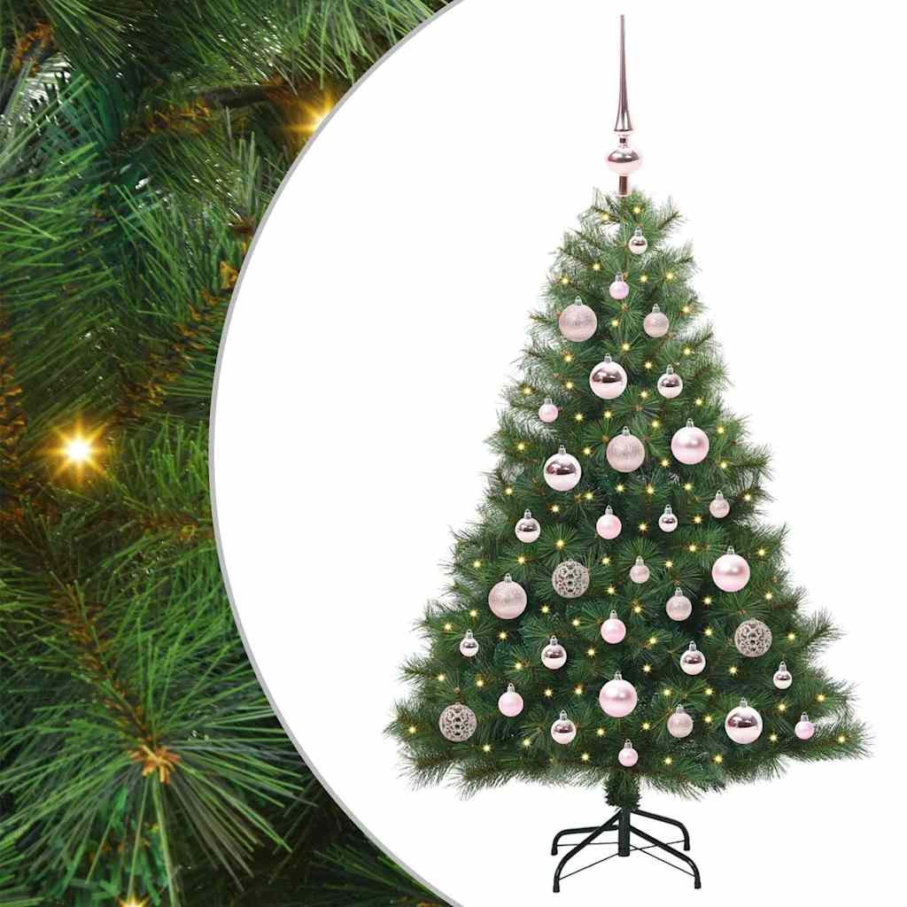Künstlicher Weihnachtsbaum mit 150 LEDs Grün 120 cm PE und PVC
