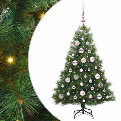 Künstlicher Weihnachtsbaum mit 150 LEDs Grün 120 cm PE und PVC
