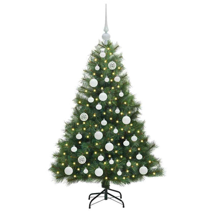 vidaXL Künstlicher Weihnachtsbaum mit 150 LEDs Grün 120 cm PE und PVC
