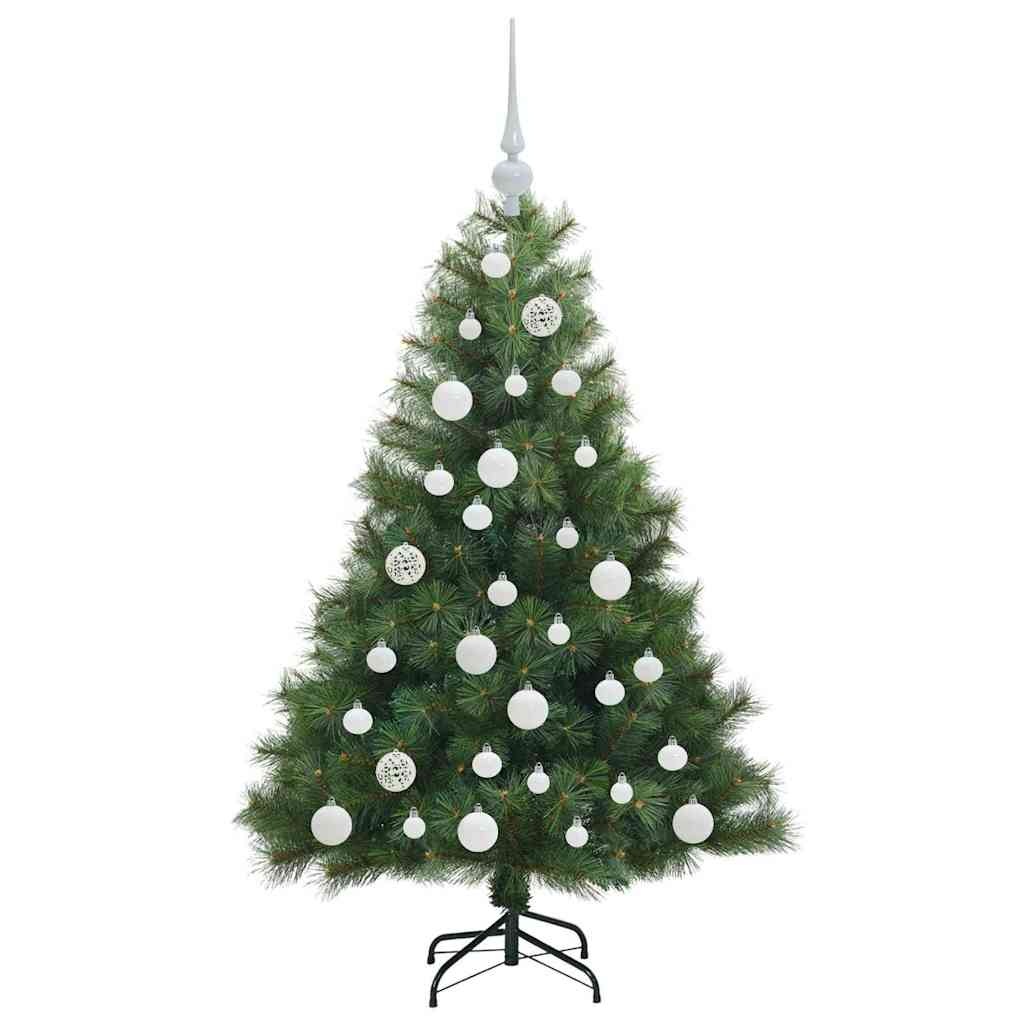 vidaXL Künstlicher Weihnachtsbaum mit 150 LEDs Grün 120 cm PE und PVC