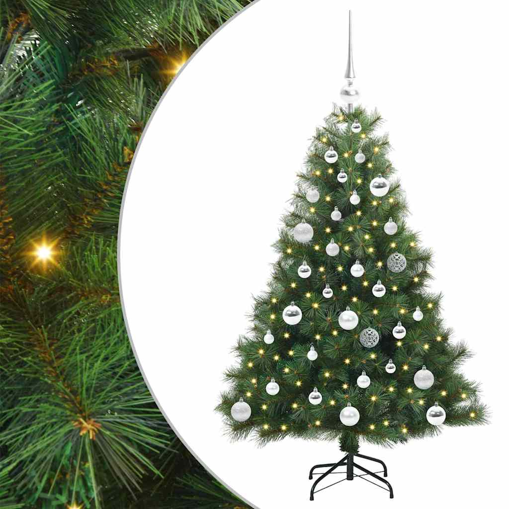 Künstlicher Weihnachtsbaum mit 150 LEDs Grün 120 cm PE und PVC