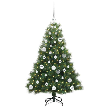 Künstlicher Weihnachtsbaum mit 150 LEDs Grün 120 cm PE und PVC