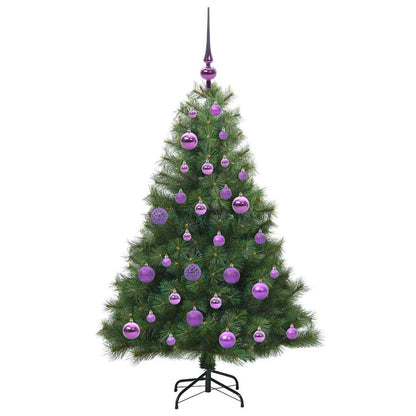 Künstlicher Weihnachtsbaum mit 150 LEDs Grün 120 cm PE und PVC