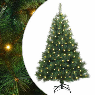 vidaXL Künstlicher Weihnachtsbaum mit 150 LEDs Grün 150 cm PE und PVC
