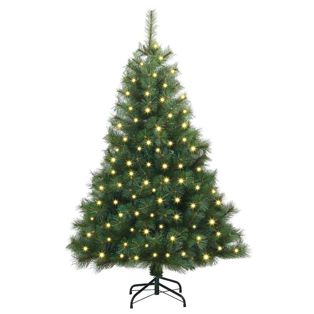 vidaXL Künstlicher Weihnachtsbaum mit 150 LEDs Grün 150 cm PE und PVC
