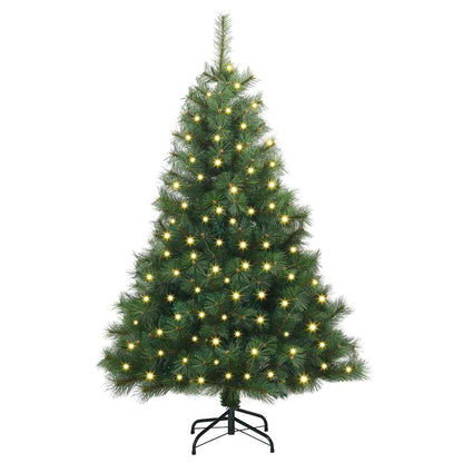 vidaXL Künstlicher Weihnachtsbaum mit 150 LEDs Grün 150 cm PE und PVC