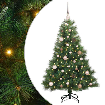 vidaXL Künstlicher Weihnachtsbaum mit 150 LEDs Grün 150 cm PE und PVC