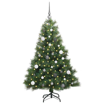 vidaXL Sapin de Noël artificiel avec 150 LED Vert 150 cm PE et PVC