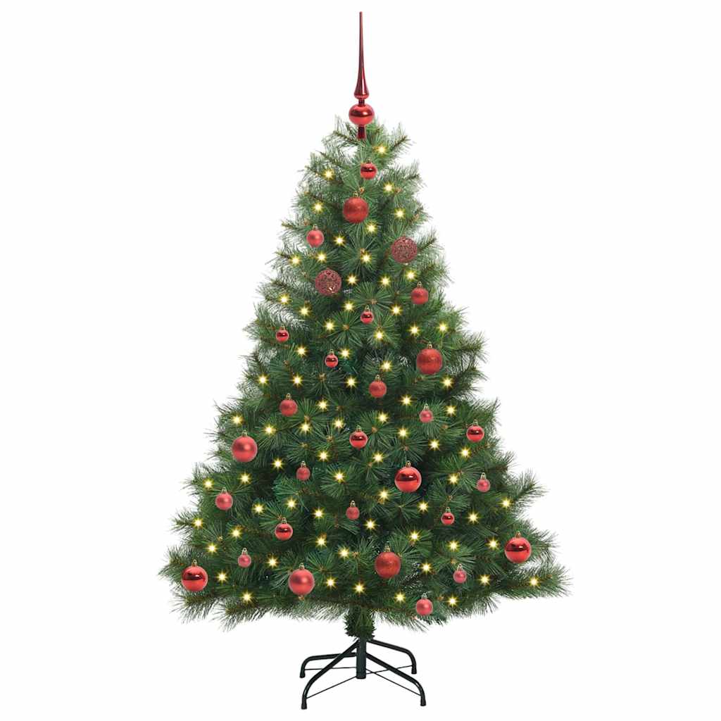 vidaXL Künstlicher Weihnachtsbaum mit 150 LEDs Grün 150 cm PE und PVC