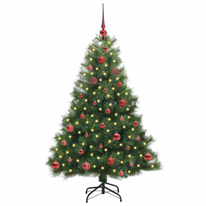 vidaXL Künstlicher Weihnachtsbaum mit 150 LEDs Grün 150 cm PE und PVC