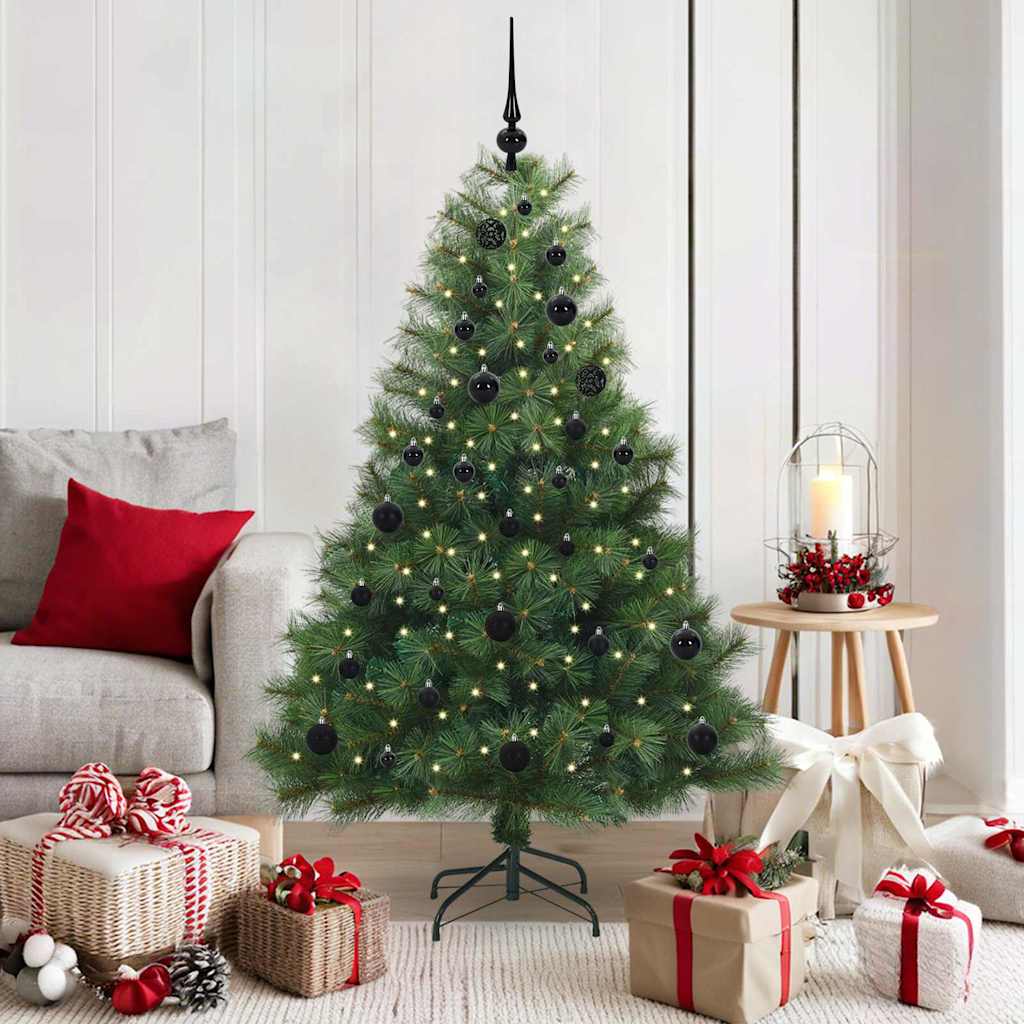 vidaXL Künstlicher Weihnachtsbaum mit 150 LEDs Grün 150 cm PE und PVC