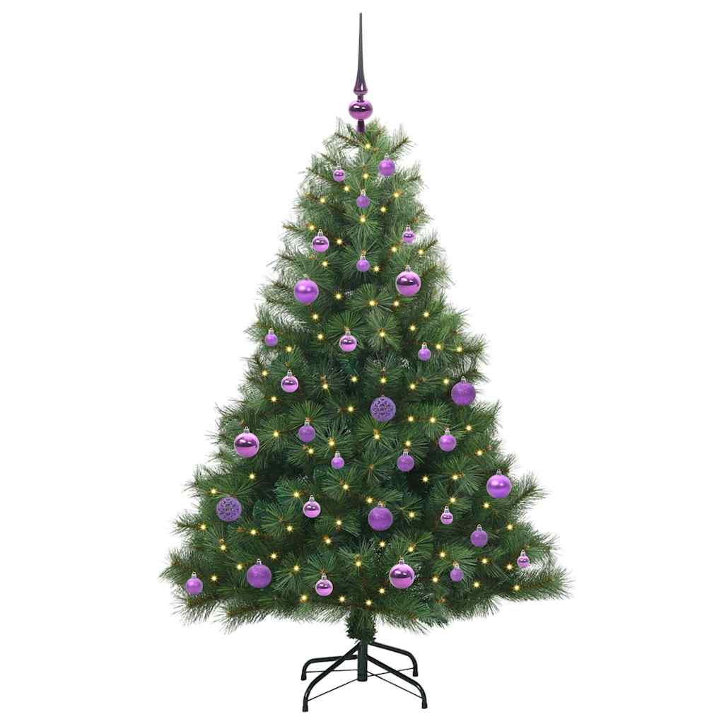 vidaXL Künstlicher Weihnachtsbaum mit 150 LEDs Grün 150 cm PE und PVC