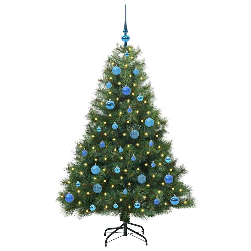 Künstlicher Weihnachtsbaum mit 150 LEDs Grün 150 cm PE und PVC