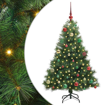 vidaXL Künstlicher Weihnachtsbaum mit 150 LEDs Grün 150 cm PE und PVC