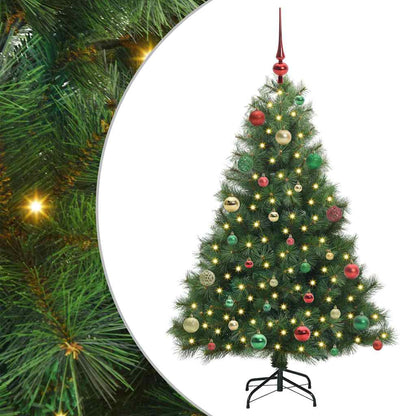 vidaXL Künstlicher Weihnachtsbaum mit 150 LEDs Grün 150 cm PE und PVC