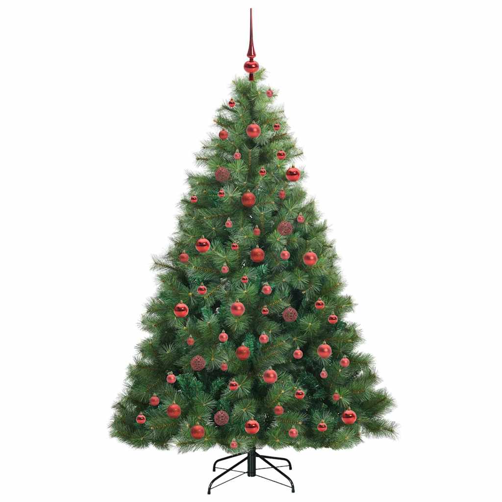 vidaXL Künstlicher Weihnachtsbaum mit 300 LEDs Grün 180 cm PE und PVC