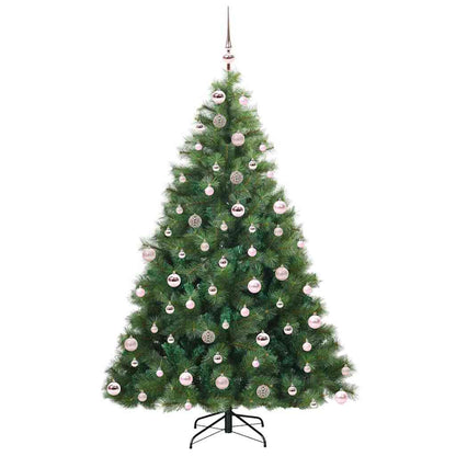 Künstlicher Weihnachtsbaum mit 300 LEDs Grün 180 cm PE und PVC