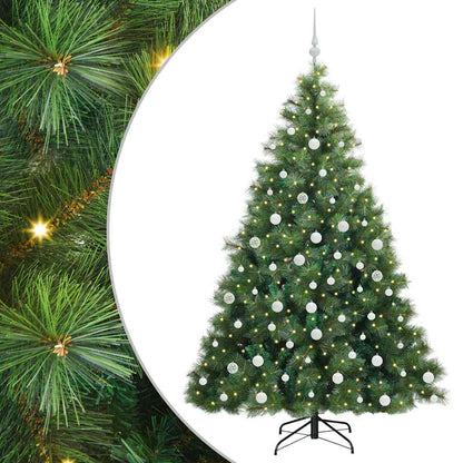 Künstlicher Weihnachtsbaum mit 300 LEDs Grün 180 cm PE und PVC
