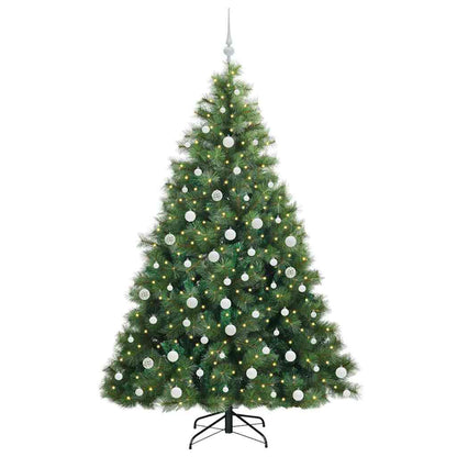 Künstlicher Weihnachtsbaum mit 300 LEDs Grün 180 cm PE und PVC
