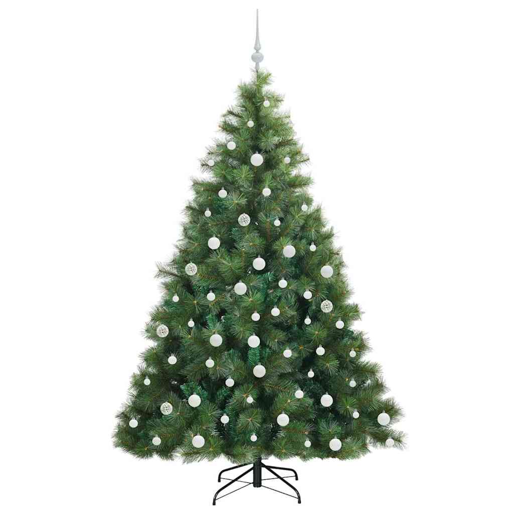 Künstlicher Weihnachtsbaum mit 300 LEDs Grün 180 cm PE und PVC